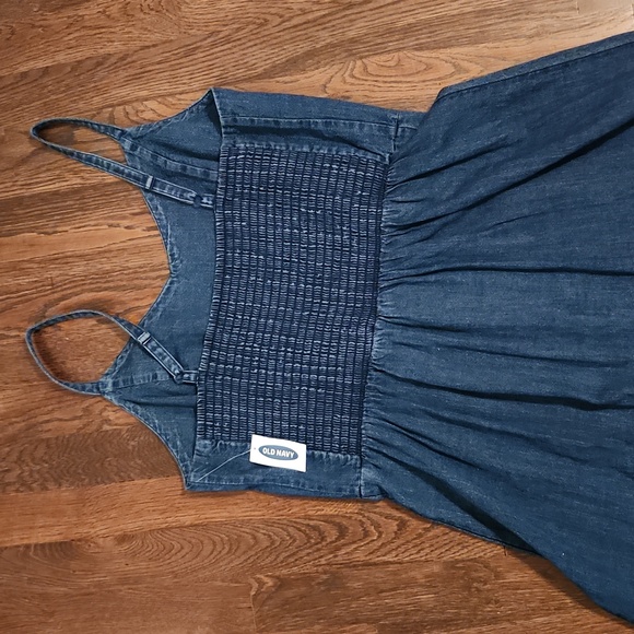 Old Navy Women's Blue Denim Dress with Ruffle Hem - Picture 6 of 7